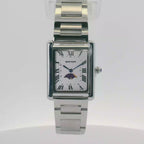 SAMDA WS107S Elegant "Tank" Sun & Moon Ladies Quartz Watch Silver-Tone - 24x31mm Rectangular