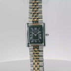 SAMDA WS110JP Elegant "Tank" Small Ladies Quartz Watch Two-Tone - 18x26.5mm Rectangular