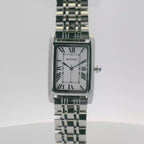 SAMDA WS102SW Elegant "Tank" Ladies Quartz Watch Silver-Tone - 24 x 31mm Rectangular