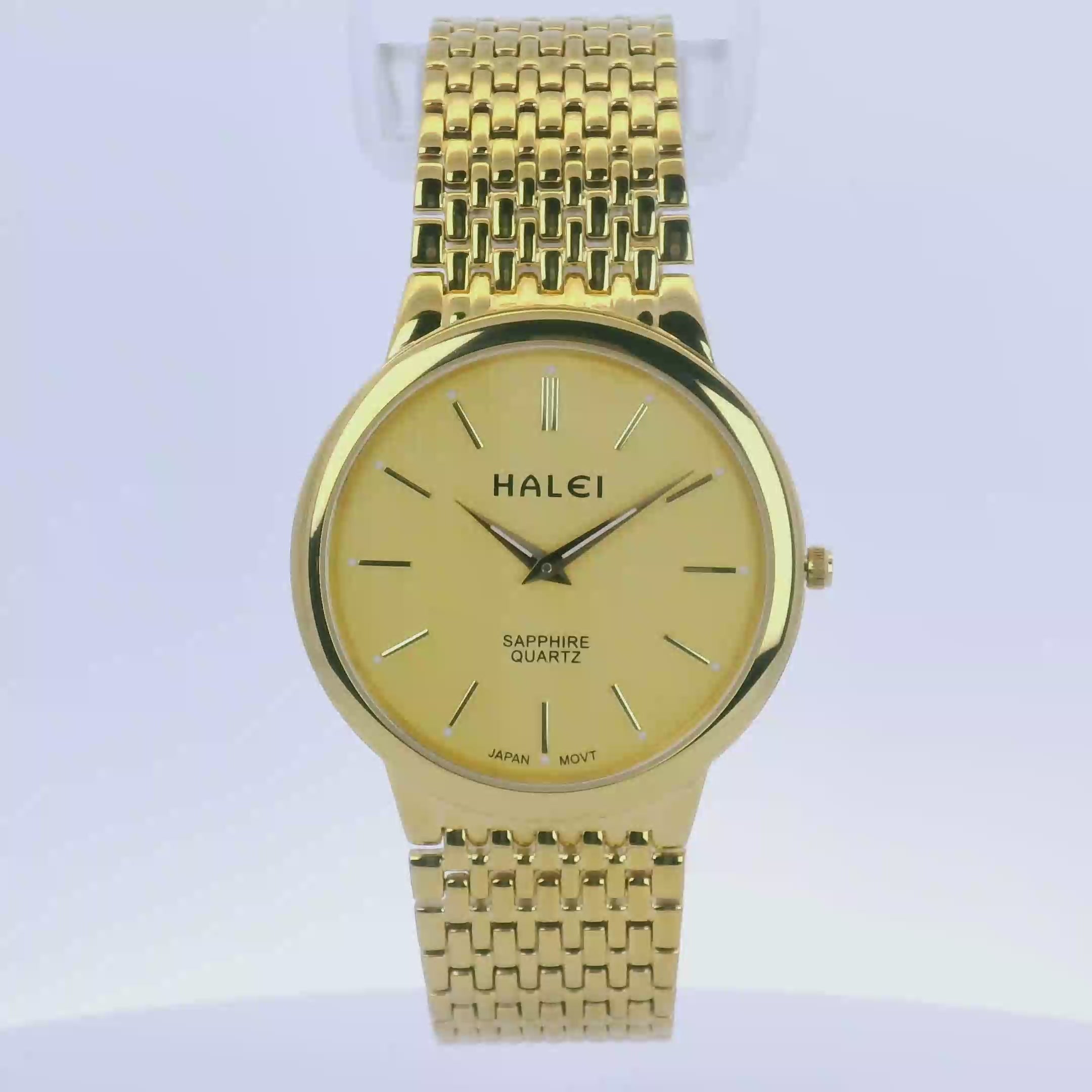 Halei Quartz Japanese Movement Stainless Steel Sapphire Watch 41 mm