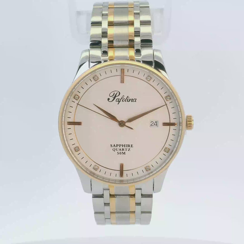 Pafolina Two-Tone Scratch-resistant Sapphire Crystal Quartz Stainless-steel 40mm