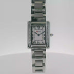 OFNS WS108WS Elegant "Tank" Small Ladies Quartz Watch Silver-Tone - 24.5mm Square