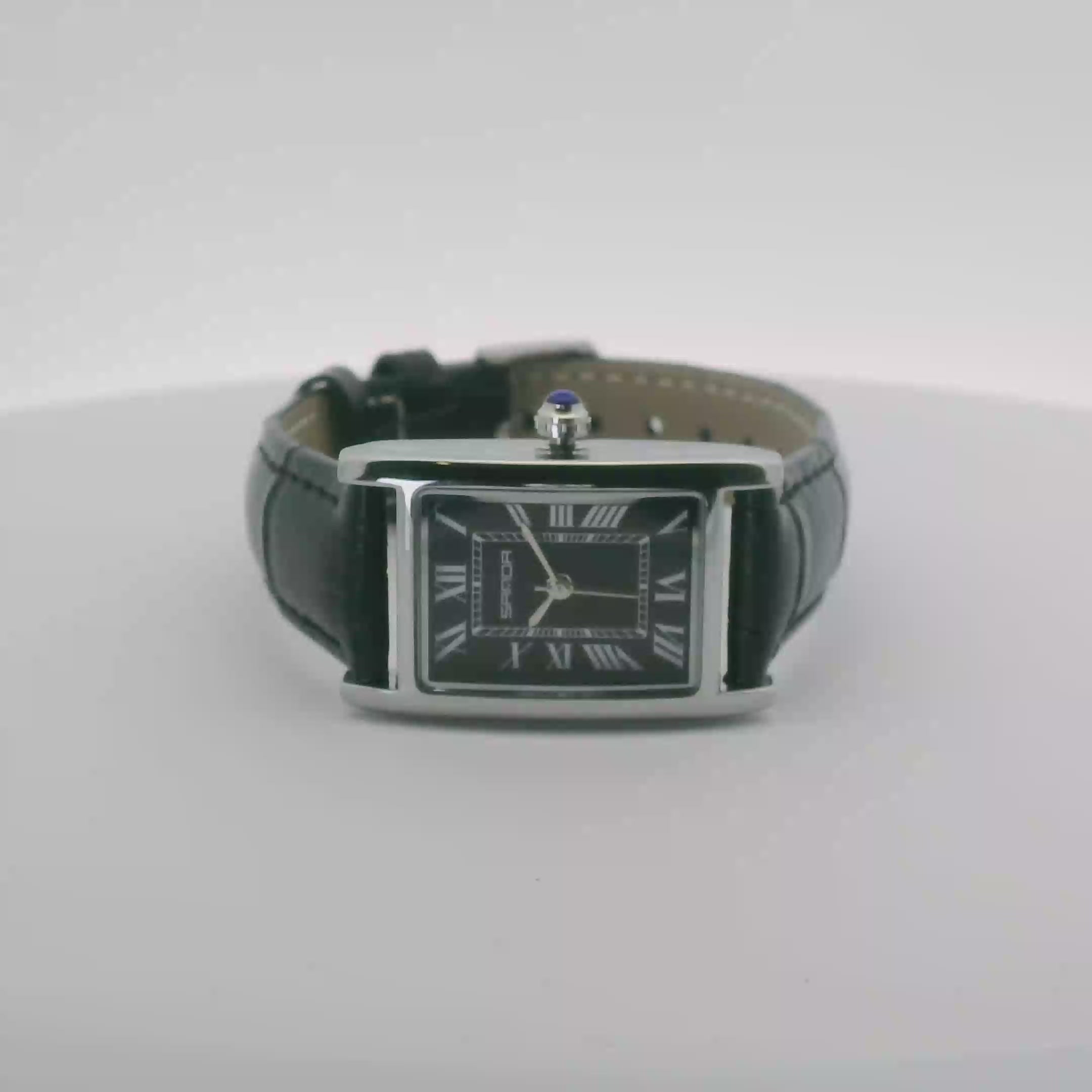 SAMDA WS109LB Elegant "Tank" Ladies Quartz Watch Silver-Tone - 22x25mm
