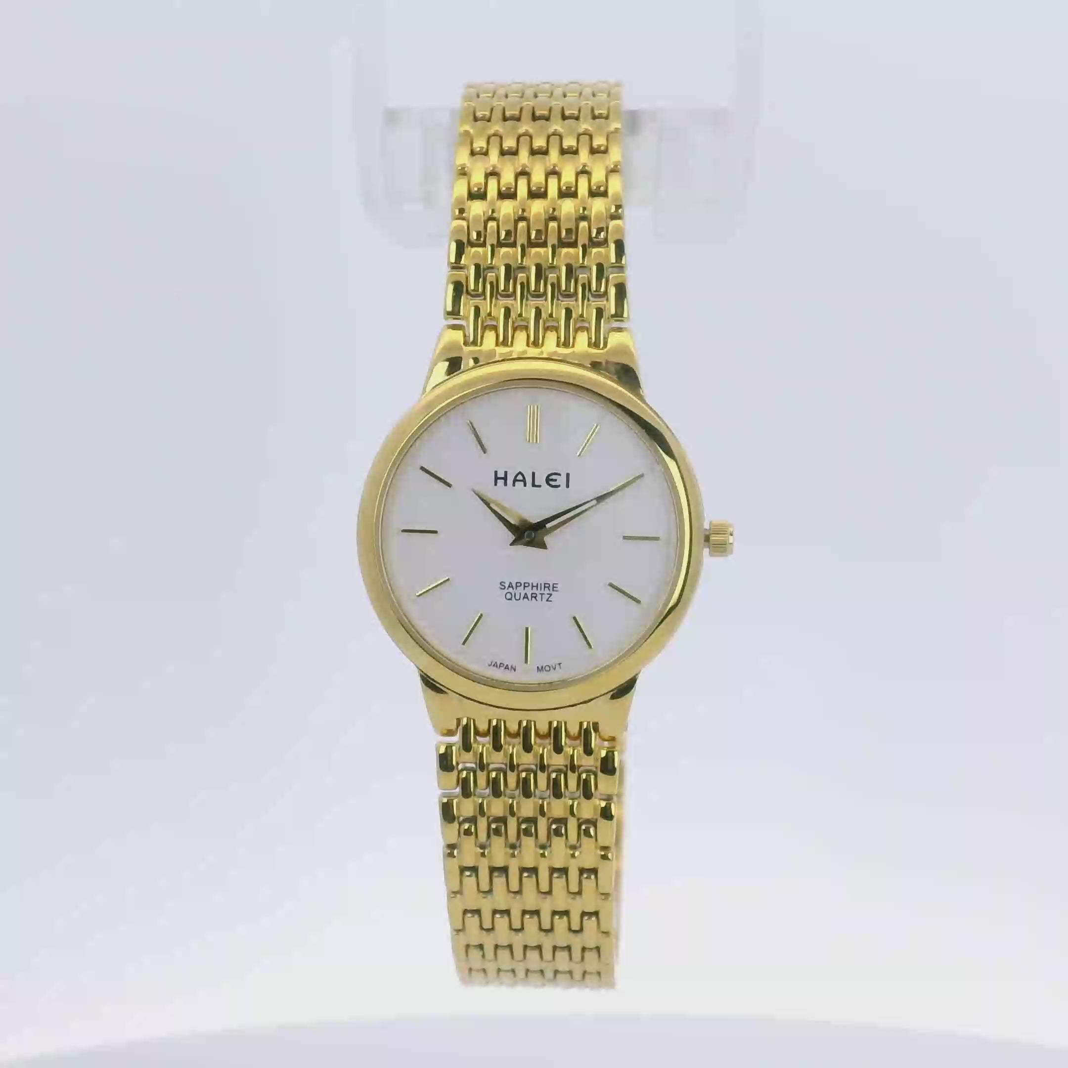 Halei Quartz Stainless Steel Sapphire Watch 28mm
