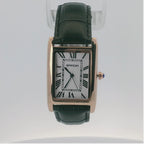 SAMDA WS102GW Elegant "Tank" Ladies Small Quartz Watch Rose Gold-Tone 22x25mm Rectangular