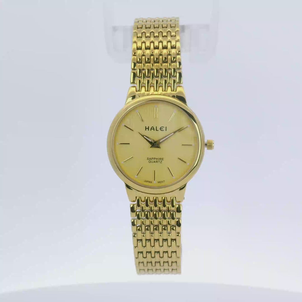 Halei Quartz Stainless Steel Sapphire Watch 28mm