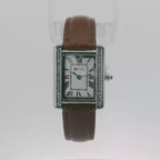 OFNS WS108WLB Elegant "Tank" Crystal Small Ladies Quartz Watch Silver-Tone - 24.5mm Square