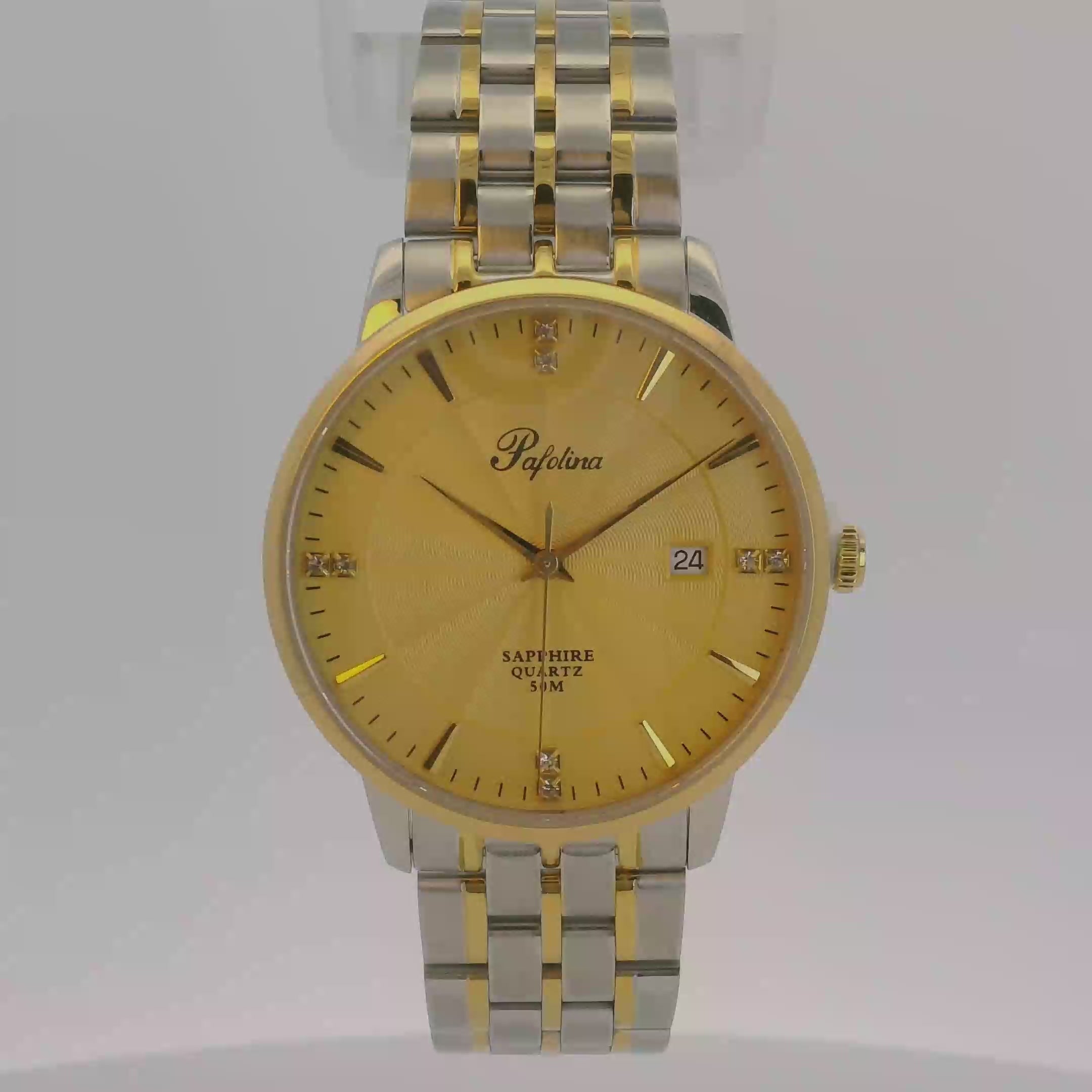 Pafolina Two-Tone Scratch-resistant Sapphire Crystal Quartz Stainless-steel 40mm