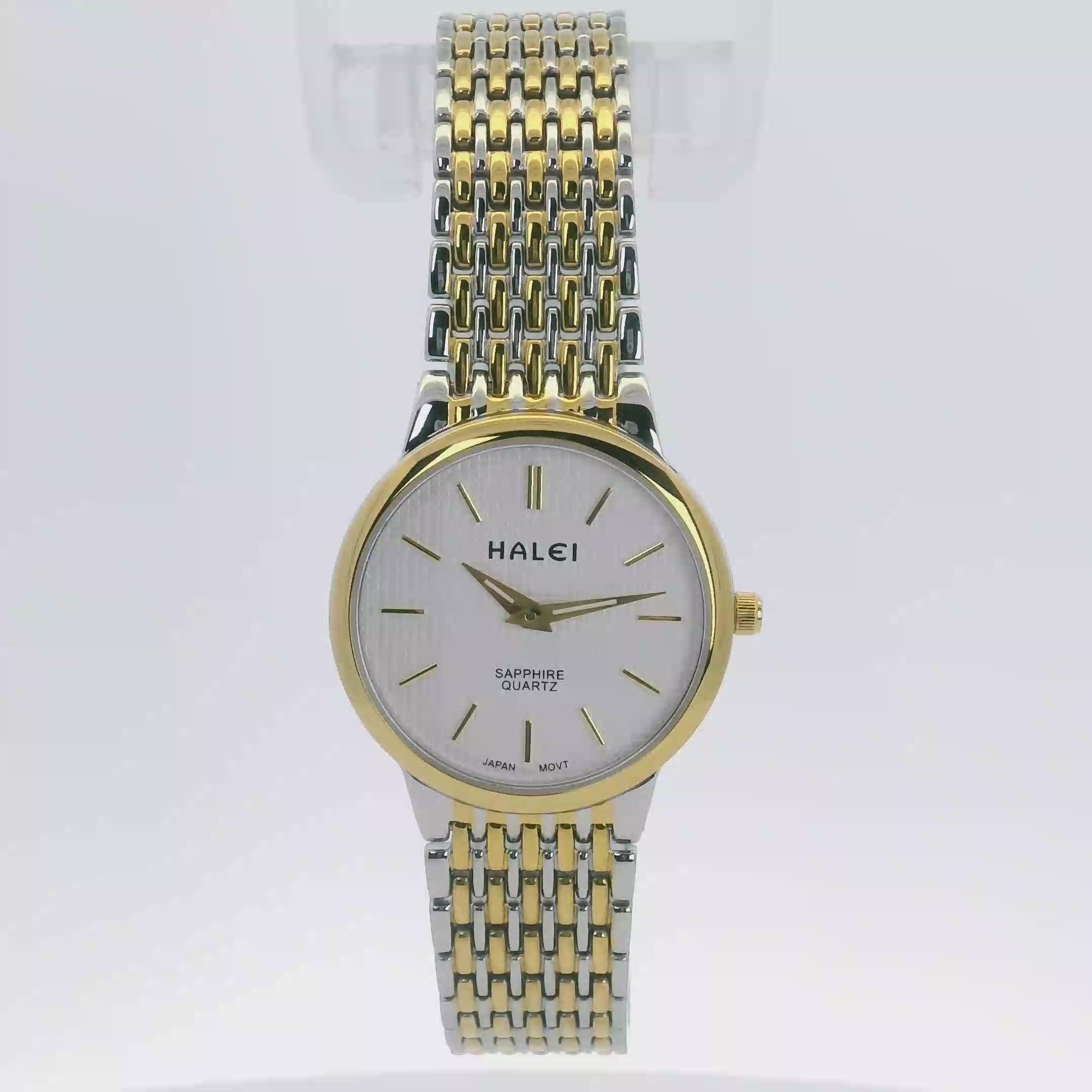 Halei Quartz Japanese Movement Stainless Steel Sapphire Watch 28mm