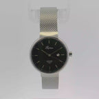 Pafolina Watch Minimalist – Scratch-resistant Sapphire Crystal Black & Silver-Tone Mesh Edition 30mm
