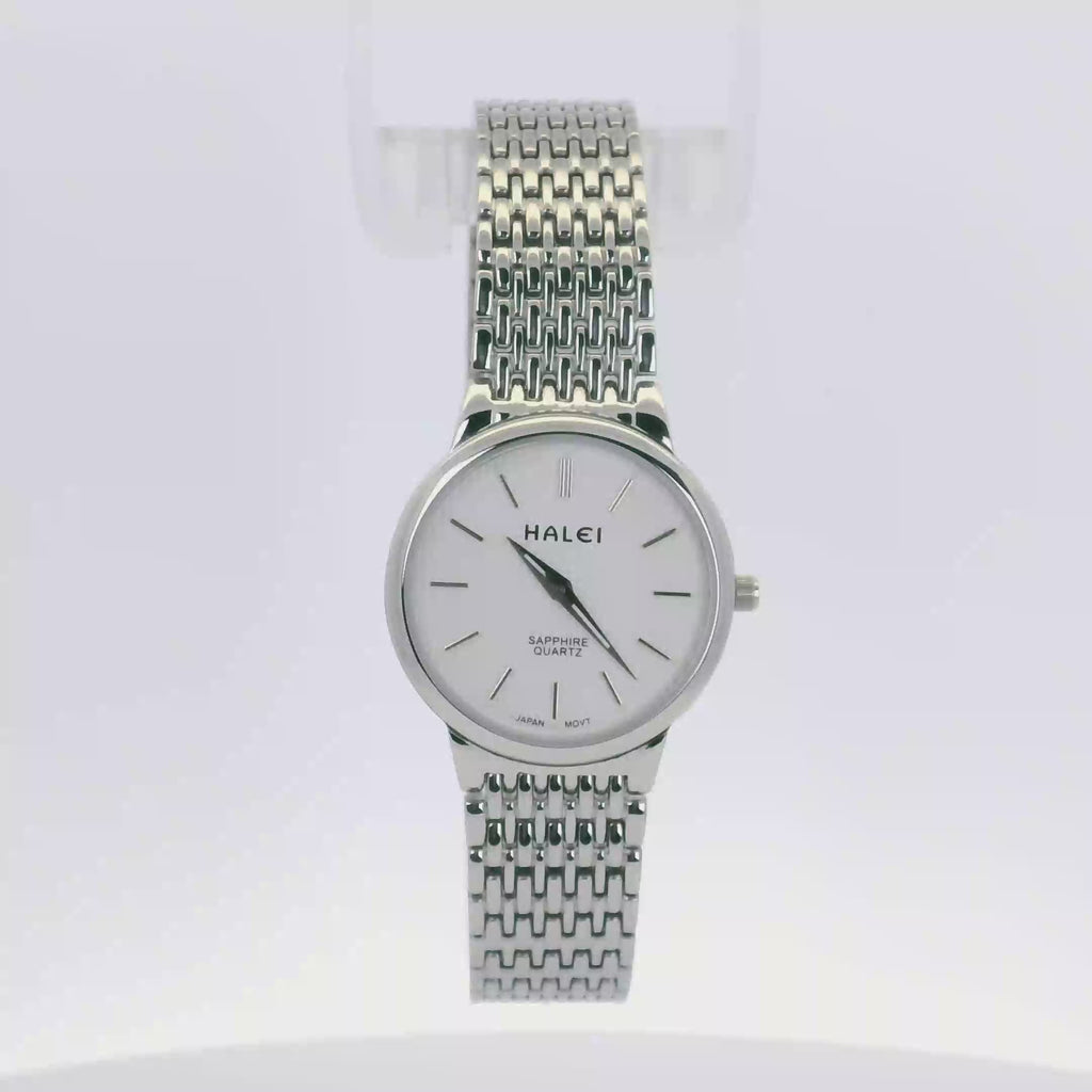 Halei Quartz Japanese Movement Stainless Steel Sapphire Watch 28 mm
