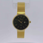 Pafolina Watch Minimalist – Scratch-resistant Sapphire Crystal Black & Gold-Tone Mesh Edition 30mm
